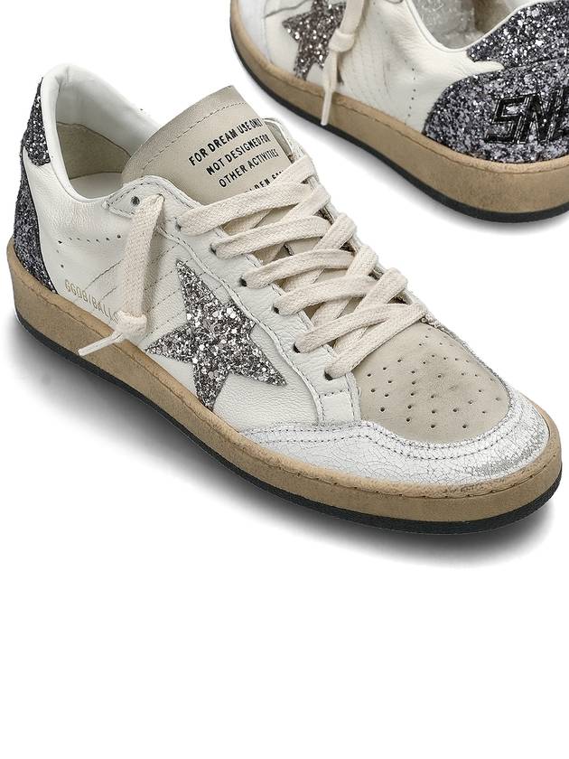 Ball Star Glitter Leather Low Top Sneakers White - GOLDEN GOOSE - BALAAN 2