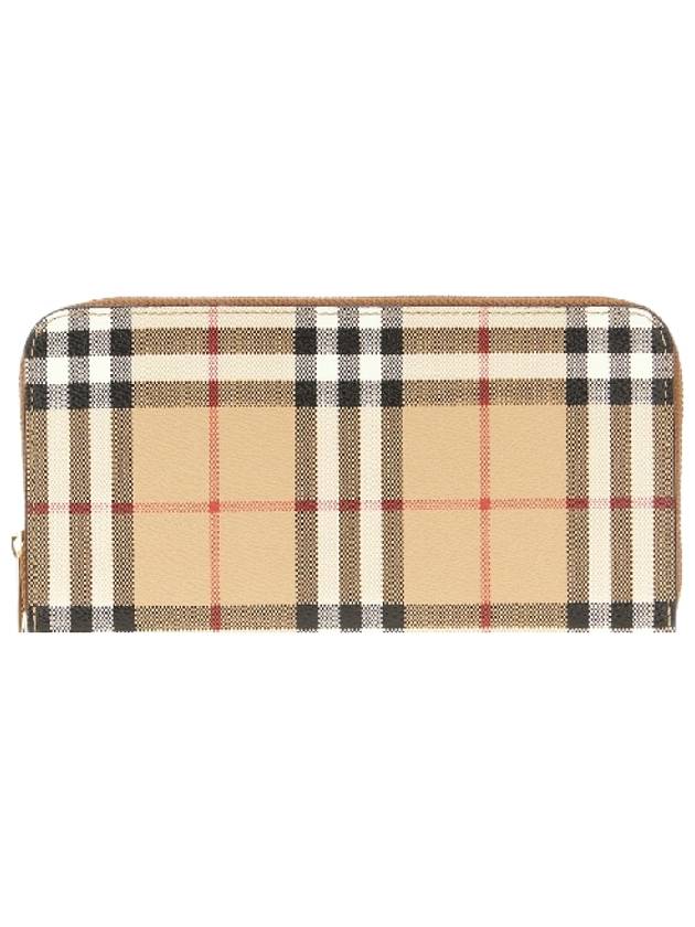 Check Zip Around Long Wallet Archive Beige - BURBERRY - BALAAN 2