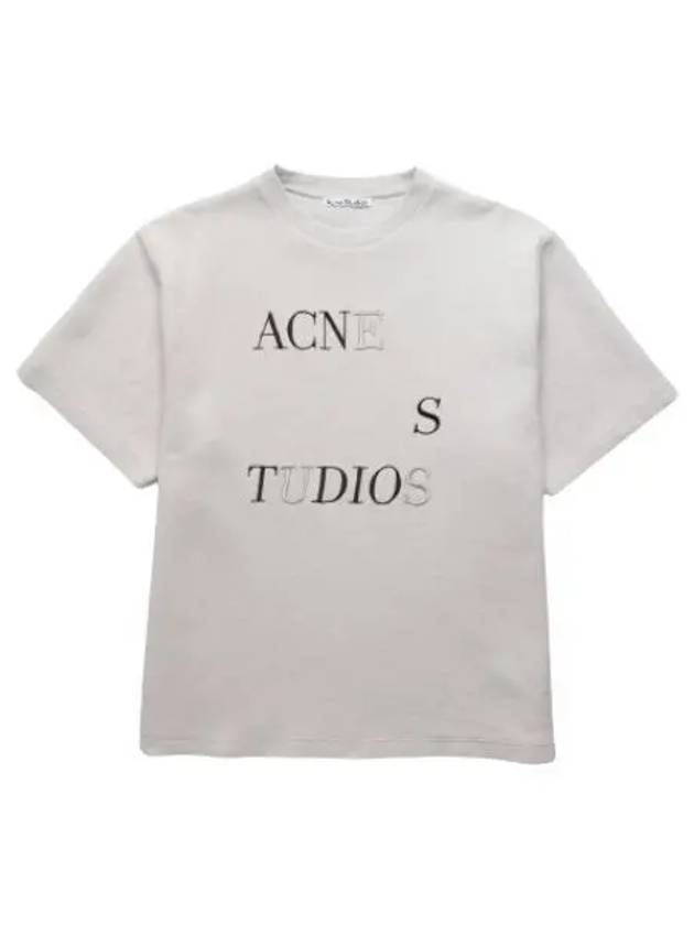 Logo Short Sleeve T-shirt Beige - ACNE STUDIOS - BALAAN 2