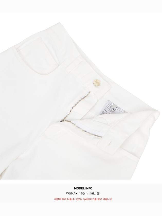 Cropped Straight Pants White - MONCLER - BALAAN 10