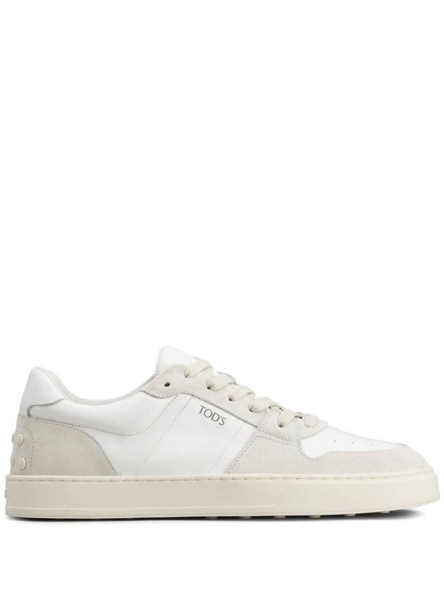 Suede Leather Low Top Sneakers White - TOD'S - BALAAN 2