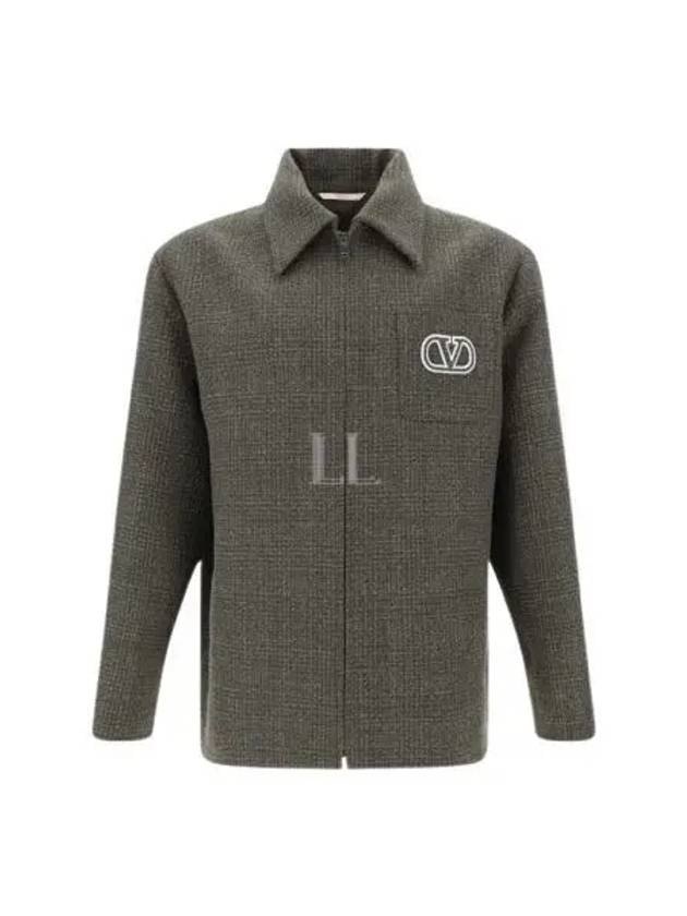 V Logo Jacket Grey - VALENTINO - BALAAN 2