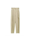 Cotton Straight Pants Beige - BOTTEGA VENETA - BALAAN 1