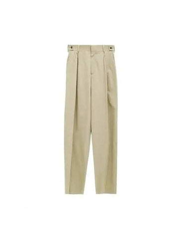 Cotton Straight Pants Beige - BOTTEGA VENETA - BALAAN 1