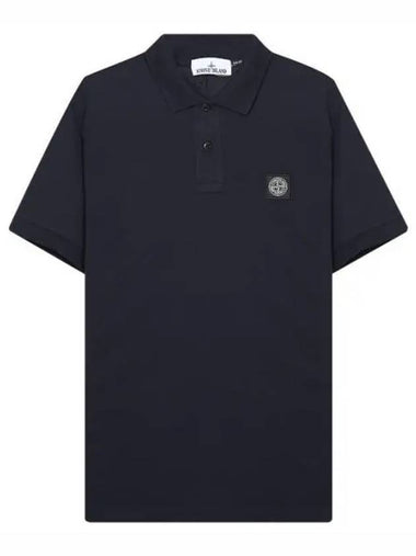 Men's Logo Patch Polo Shirt Navy - STONE ISLAND - BALAAN 1