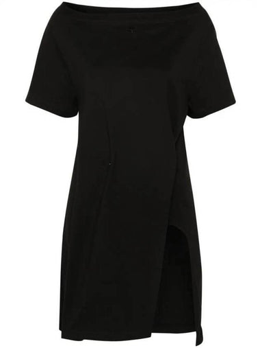 Asymmetric mini short dress black - COURREGES - BALAAN 1