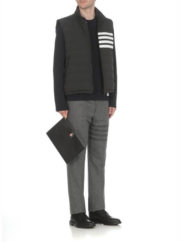 Wool Jersey 4-Bar Long Sleeve T-Shirt Navy - THOM BROWNE - BALAAN 3