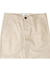 Mid-Rise Cotton Straight Pants Beige - AMI - BALAAN 4