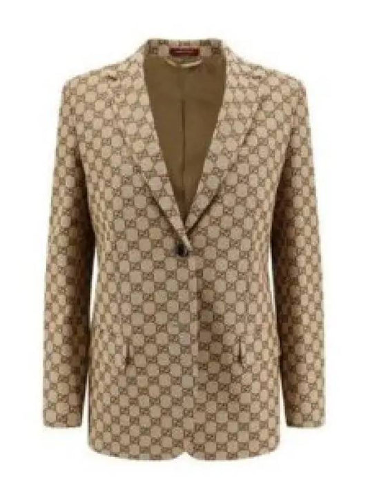 Interlocking G Jacket Beige Ebony - GUCCI - BALAAN 2