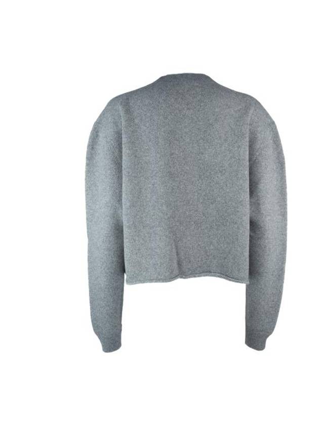 Wool Cashmere Knit Top Grey - MIU MIU - BALAAN 3