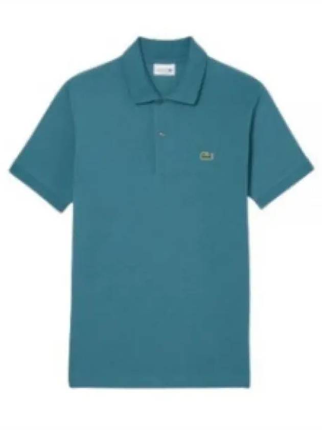 Men's Logo Classic Fit Cotton Short Sleeve Polo Shirt Blue - LACOSTE - BALAAN 2