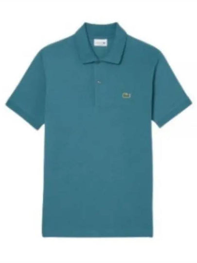 Men's Logo Classic Fit Cotton Short Sleeve Polo Shirt Blue - LACOSTE - BALAAN 2