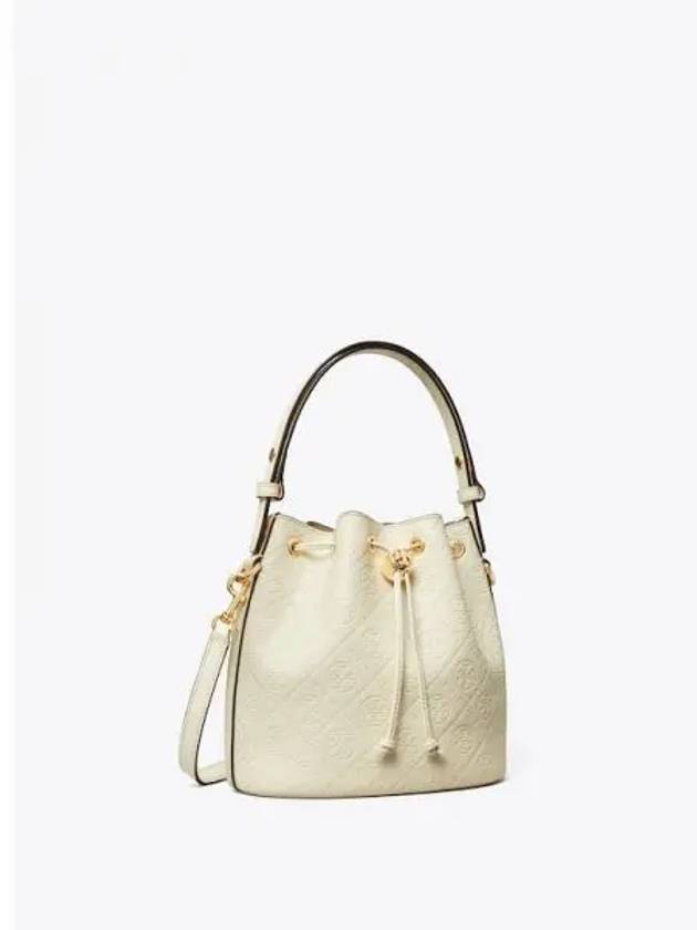 Monogram leather bucket bag tote light cream domestic product GM0024071752953 - TORY BURCH - BALAAN 1