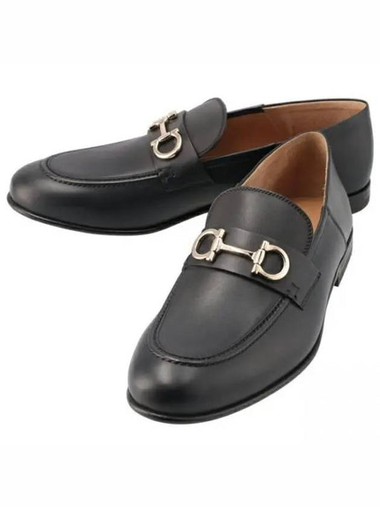 Gancini Ornament Loafer Black - SALVATORE FERRAGAMO - BALAAN 2