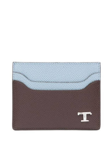 Logo Leather Card Wallet Caffe - TOD'S - BALAAN 1