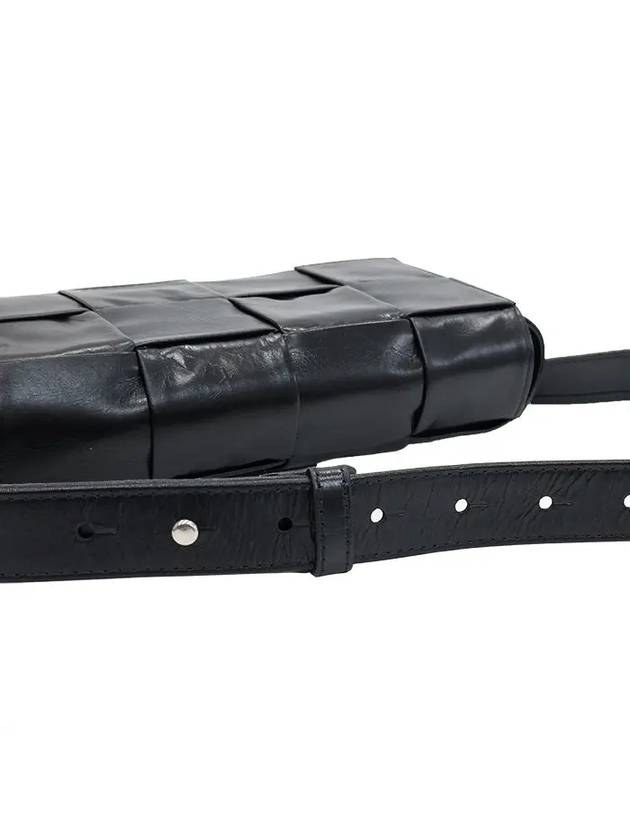 Intrecciato Cassette Mini Belt Bag Black - BOTTEGA VENETA - BALAAN 3