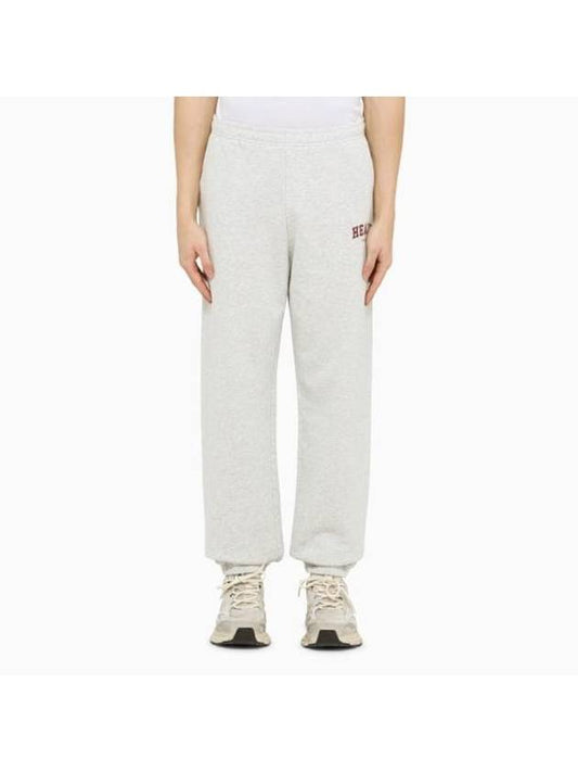 Logo Print Cotton Track Pants Light Grey - SPORTY & RICH - BALAAN 1