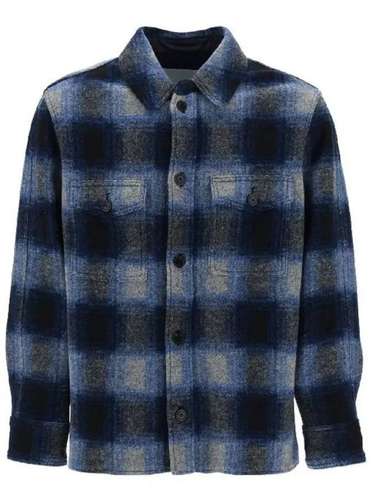 Kerbone Check Long Sleeve Shirt Navy - ISABEL MARANT - BALAAN 2