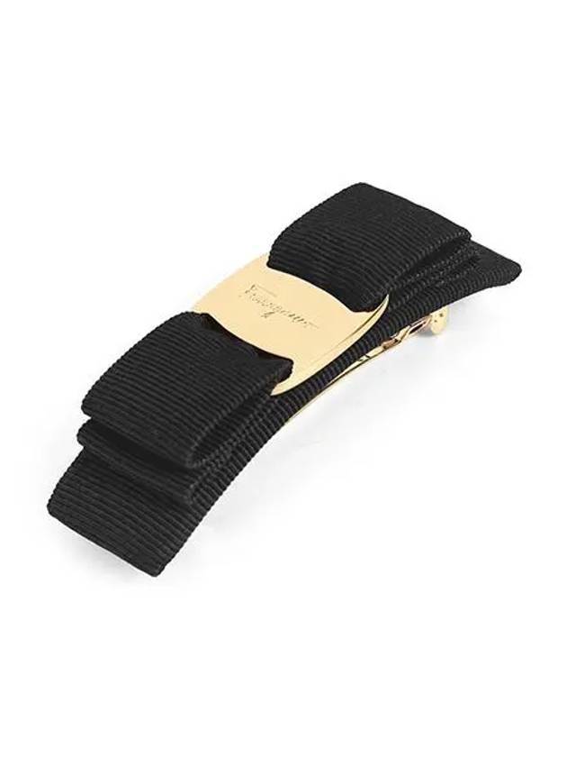 Vara Bow Hair Clip Black - SALVATORE FERRAGAMO - BALAAN 3