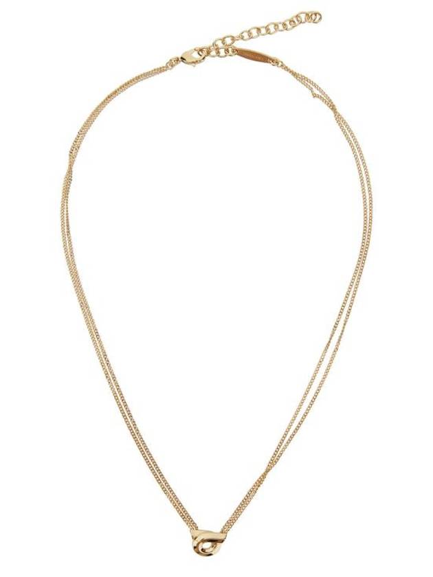 Layered Brass Necklace Gold - SALVATORE FERRAGAMO - BALAAN 1