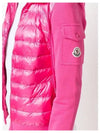 Logo Patch Zip Up Hoodie Padding Pink - MONCLER - BALAAN 6