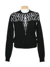 2103 1001 PERGAMINA white embroidery black knit - MARCELO BURLON - BALAAN 1