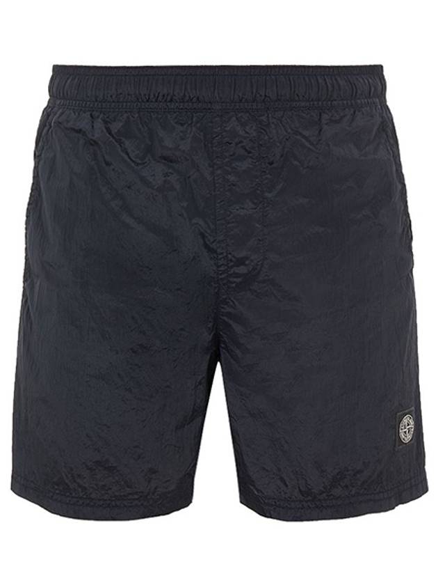 Men's Logo Patch Nylon Metal Swim Shorts Navy - STONE ISLAND - BALAAN 2