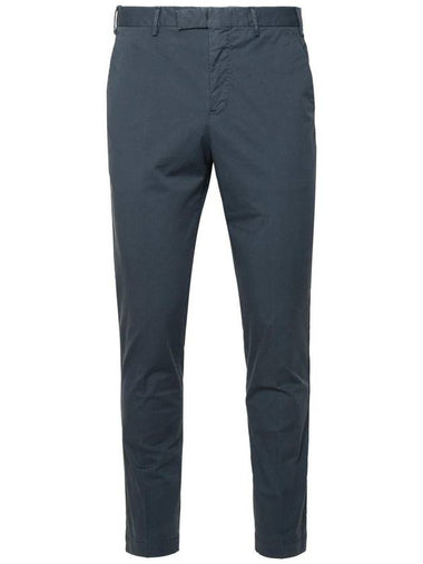 Pt01 Navy Cotton Blend Trousers - PT01 - BALAAN 1