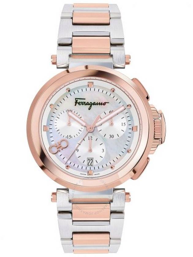 Legacy Chronograph Quartz Watch Silver - SALVATORE FERRAGAMO - BALAAN 1