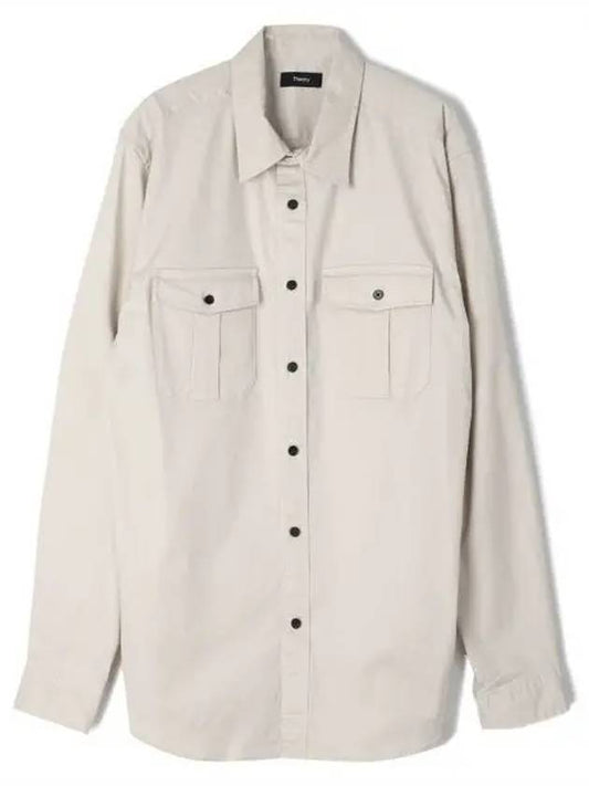 IDomestic ShippingI Irving Mlt Hanson Tw N0674501 E0S Pocket Patch Long Sleeve Shirt kr 204789 - THEORY - BALAAN 1