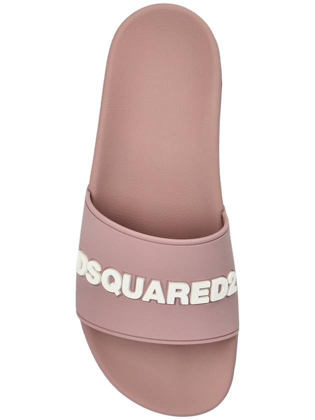 Dsquared2 Rubber Slides With Logo, Women's, Pink - DSQUARED2 - BALAAN 6