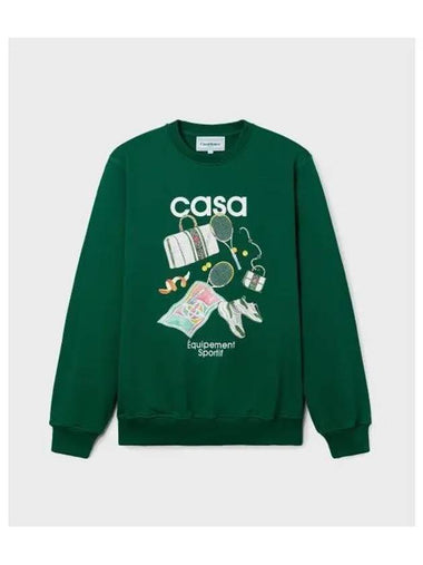 M Equipment Sportif Printed Unisex Sweatshirt Evergreen EQUIPEMENT - CASABLANCA - BALAAN 1