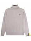 Fox Head Patch Turtleneck Knit Top Light Grey Melange - MAISON KITSUNE - BALAAN 2