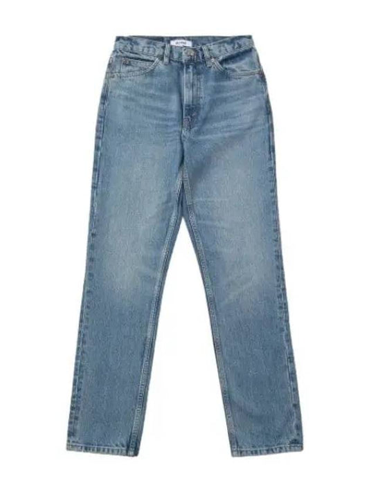 Straight denim pants clean medium rough jeans - RE/DONE - BALAAN 1