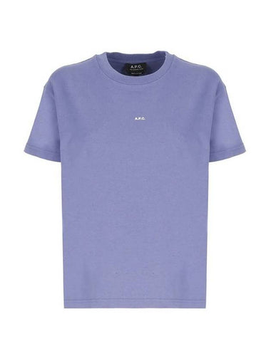 Women's Jade Logo Short Sleeve T-Shirt Violet - A.P.C. - BALAAN 1