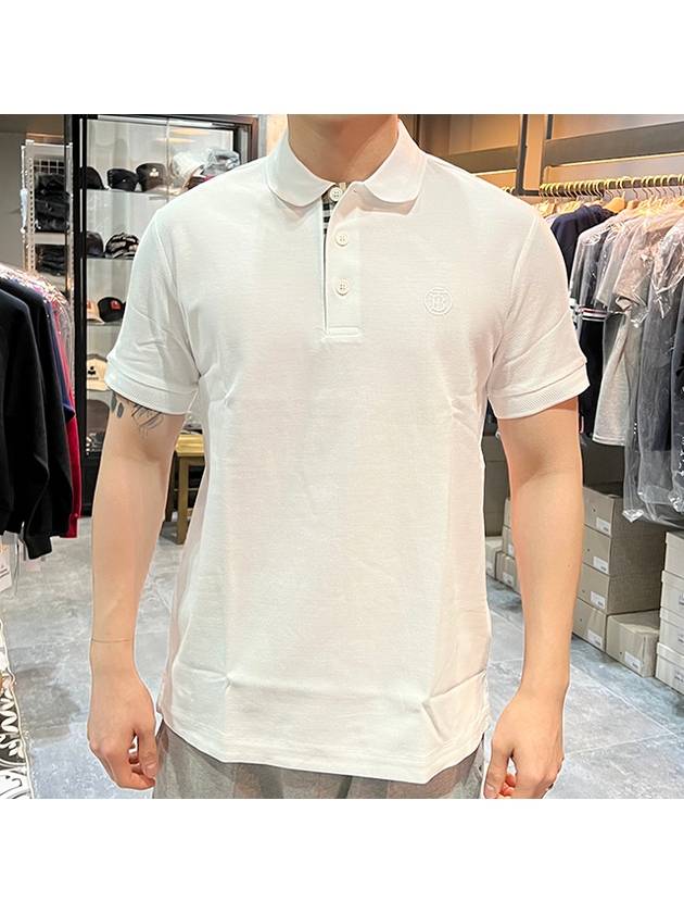 Monogram Motif Polo Shirt White - BURBERRY - BALAAN 3