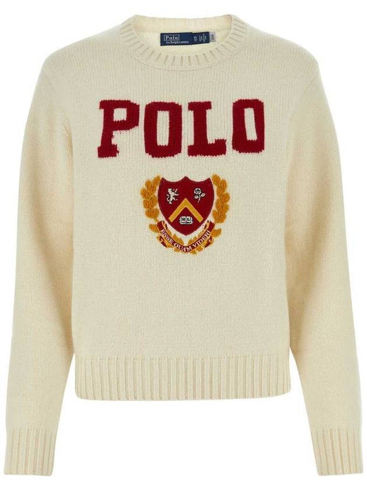 Logo Knit Top Cream - POLO RALPH LAUREN - BALAAN 1