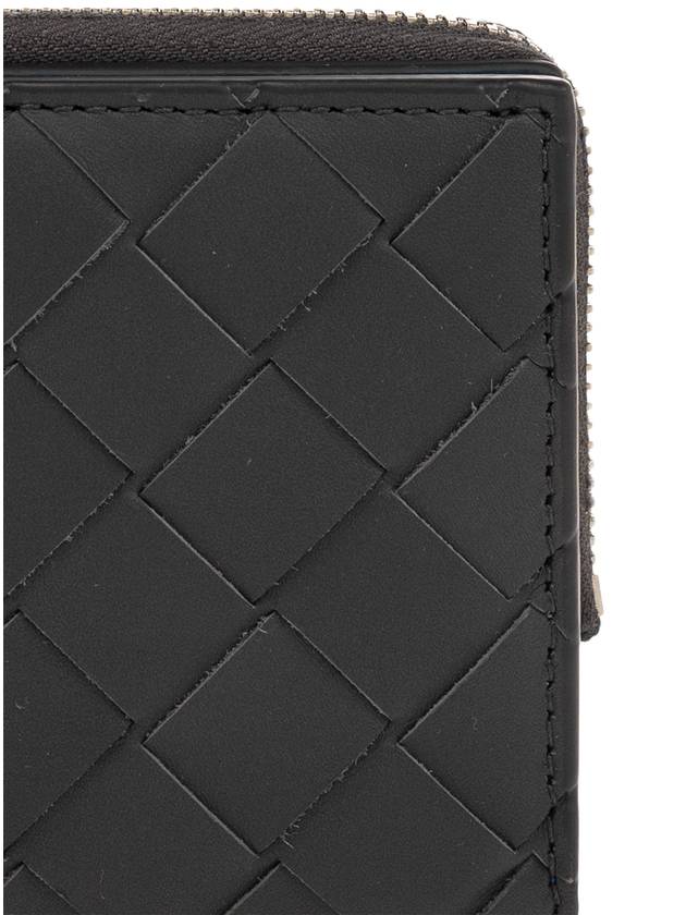 Intrecciato Bifold Calfskin Half Wallet Blue Black - BOTTEGA VENETA - BALAAN 6