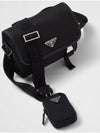 Re-Nylon Saffiano Leather Cross Bag Black - PRADA - BALAAN 5