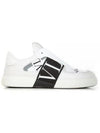 VLTN Logo Band Low-Top Sneakers White Black - VALENTINO - BALAAN 1