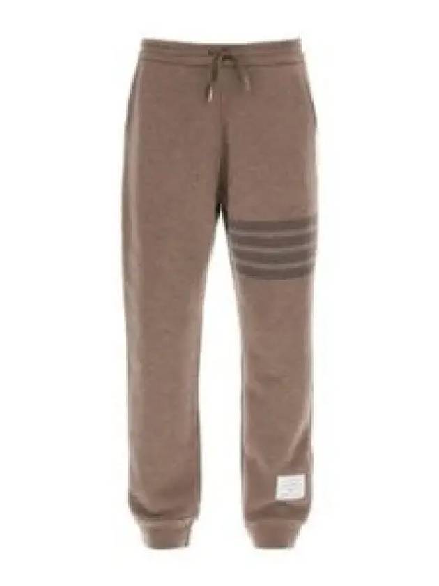 4 Bar Loopback Wool Track Pants Brown - THOM BROWNE - BALAAN 2