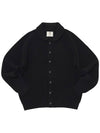 Round Collar 7G Knit Cardigan Black - A NOTHING - BALAAN 2