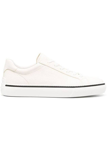 Men's Leather Low Top Sneakers White - TOD'S - BALAAN 1