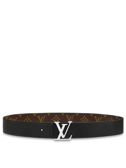 Men's LV Initiales 40MM Reversible Monogram Leather Belt Black Brown - LOUIS VUITTON - BALAAN 2