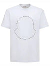 Printed logo cotton short sleeve white t shirt 8C00027 8390T 001 - MONCLER - BALAAN 1