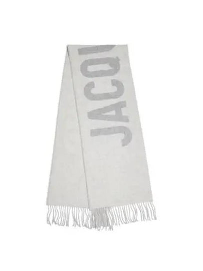 Lecharpe Fringe Logo Virgin Wool Muffler Grey - JACQUEMUS - BALAAN 2