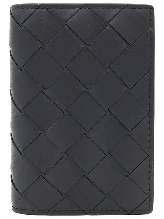 Intrecciato Flap Card Case Black - BOTTEGA VENETA - BALAAN 2