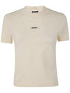 Le Gros Grain Short Sleeve T-Shirt Light Beige - JACQUEMUS - BALAAN 1