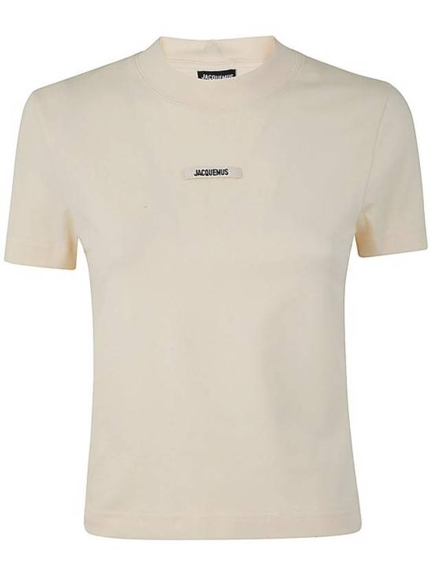 Le Gros Grain Short Sleeve T-Shirt Light Beige - JACQUEMUS - BALAAN 1