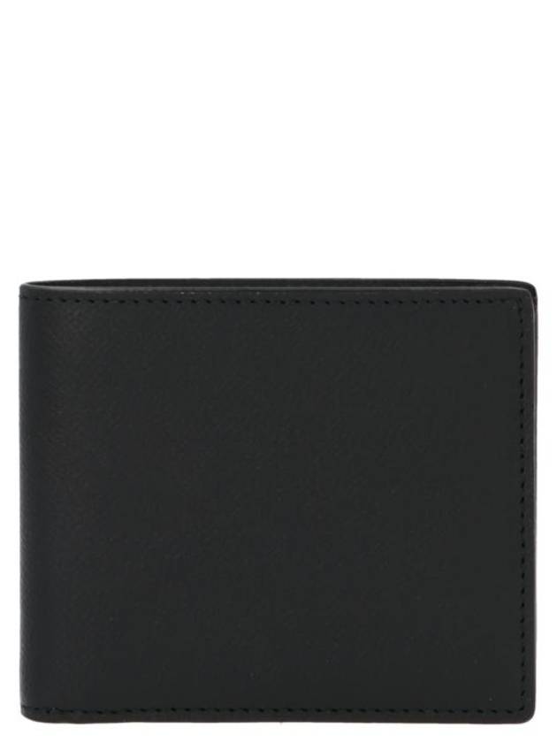 Stitched Bifold Leather Half Wallet Black - MAISON MARGIELA - BALAAN 3